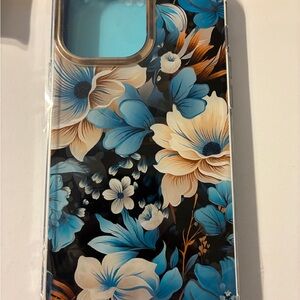 Floral IPhone 13 Pro Max Case - Blue and Black brand new. Ordered wrong one.
